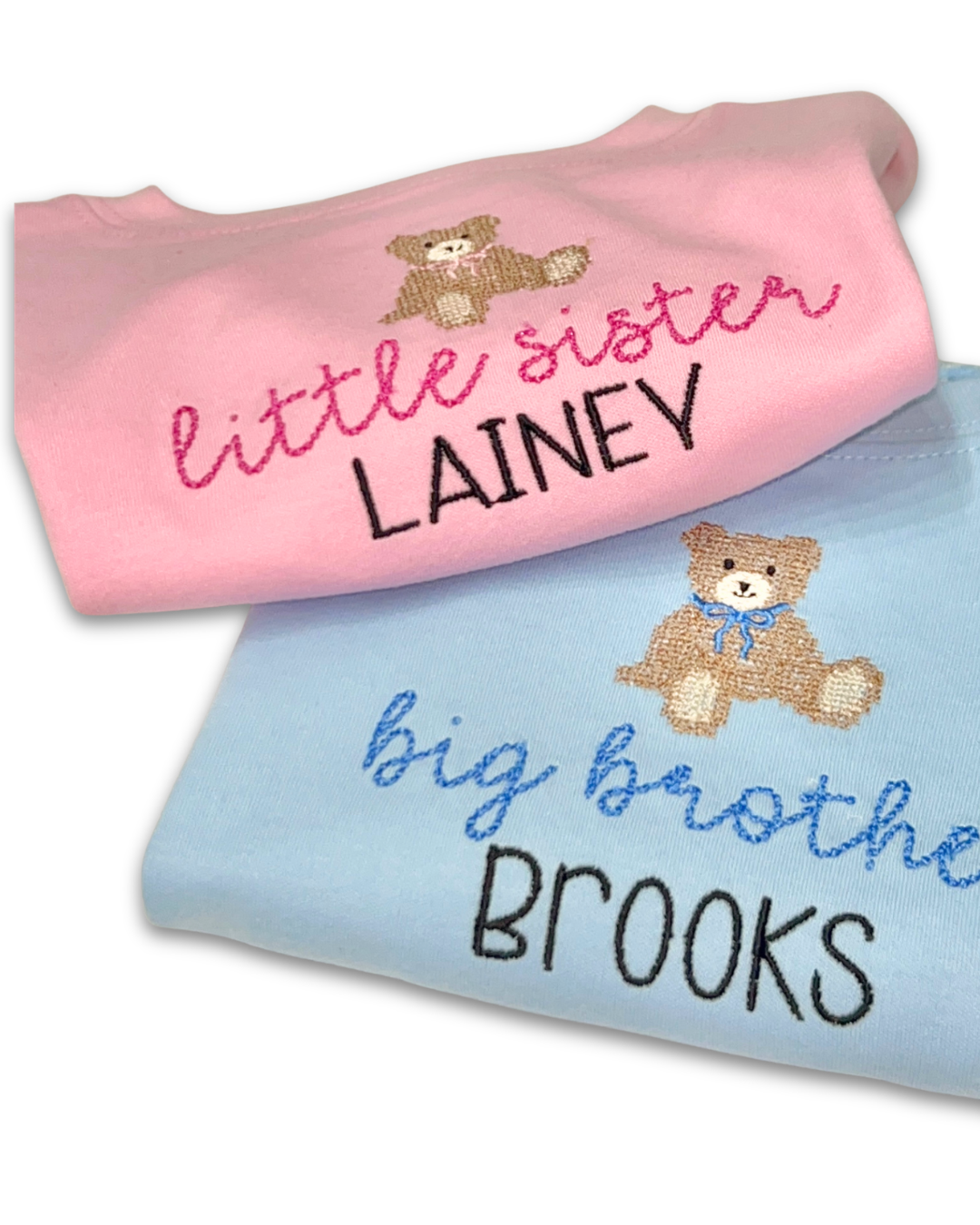 Teddy Bear Sibling Bubble Tee