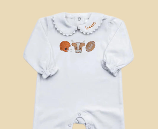 Longhorn Long Sleeve Bubble - Girls