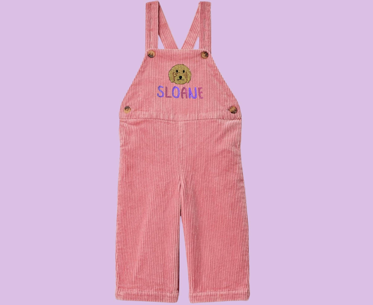 Goldendoodle Corduroy Overalls