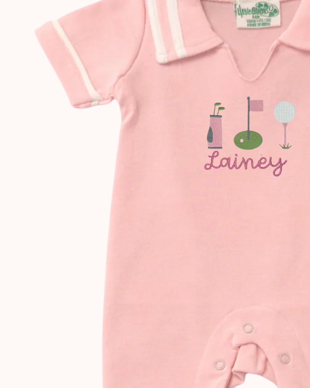 Pink Golf Polo Romper