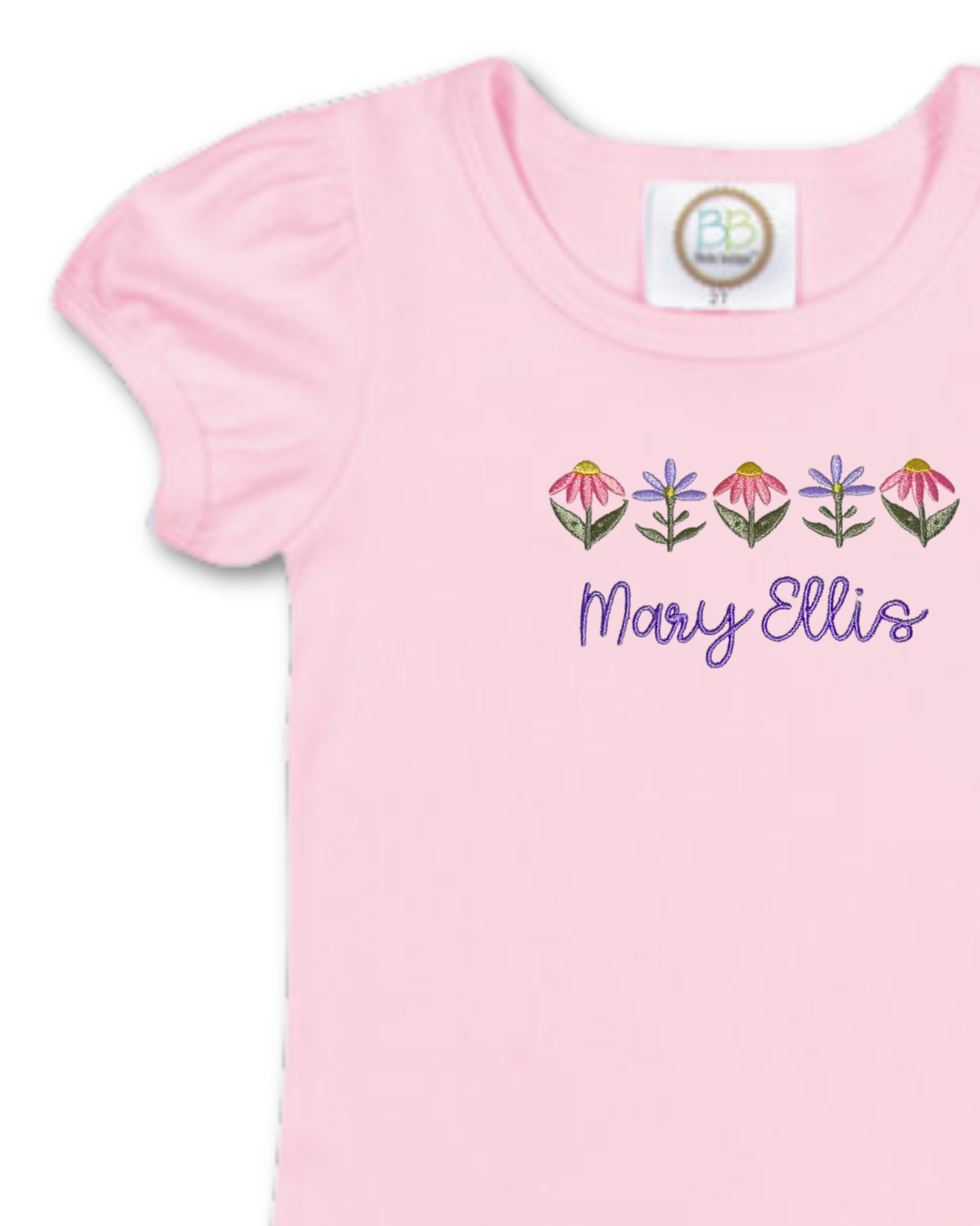 Personalized Floral Ruffle Tee