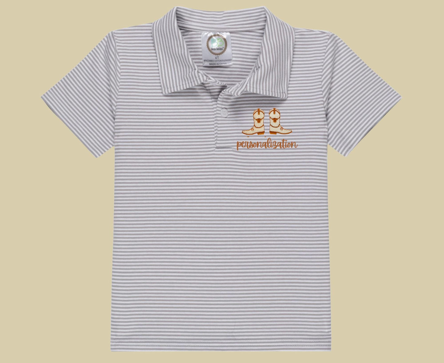 Longhorn Striped Polo Shirt