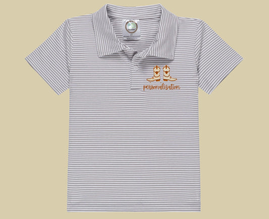 Longhorn Striped Polo - Boys
