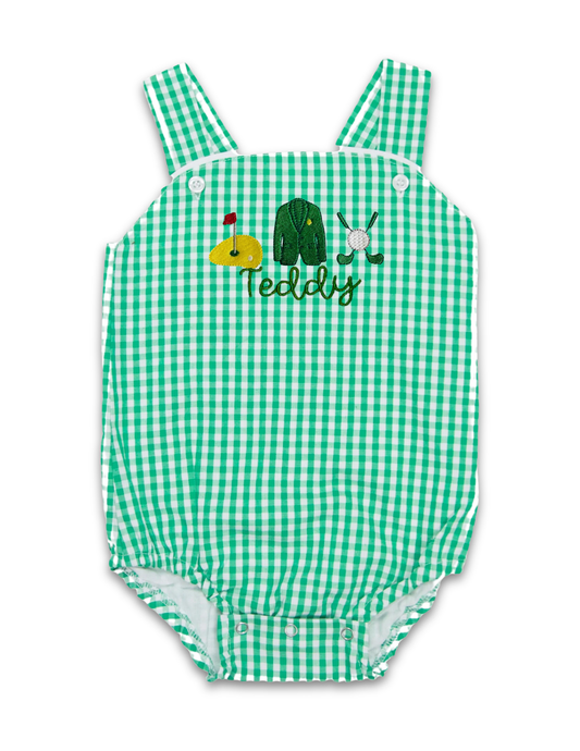 Green Gingham Golf Bubble