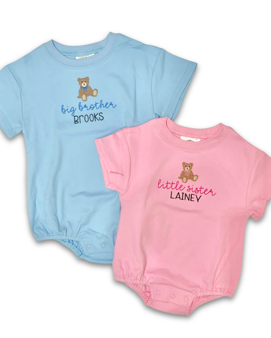 Teddy Bear Sibling Bubble Tee