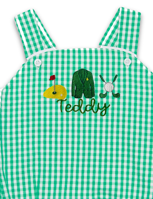 Green Gingham Golf Bubble