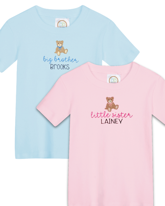 Teddy Bear Sibling Short Sleeve Tee