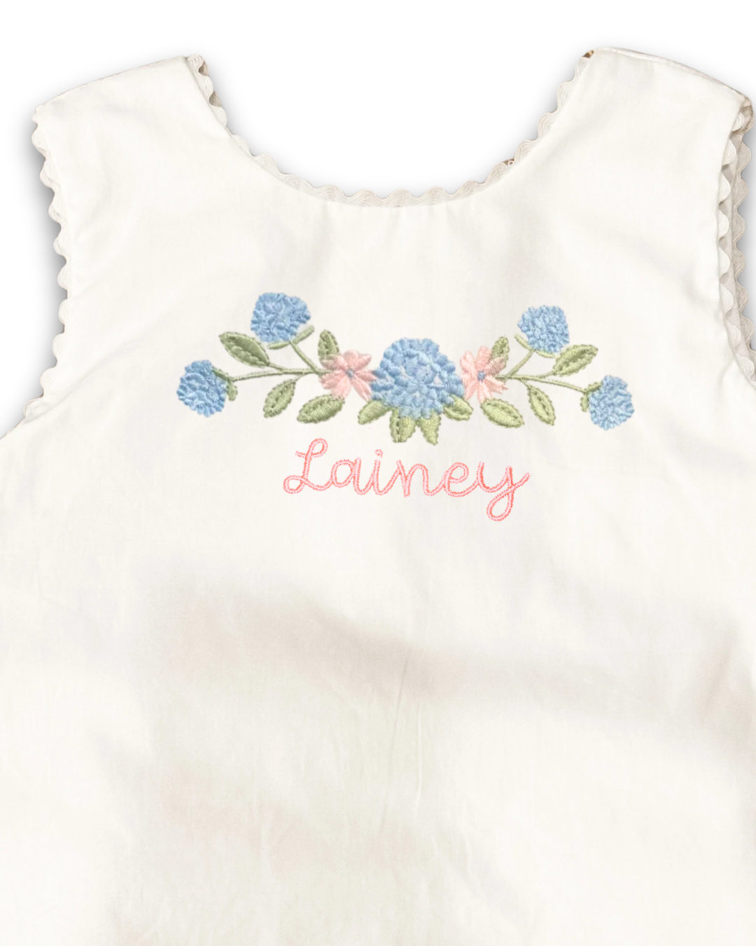 Blue Hydrangea Diaper Set