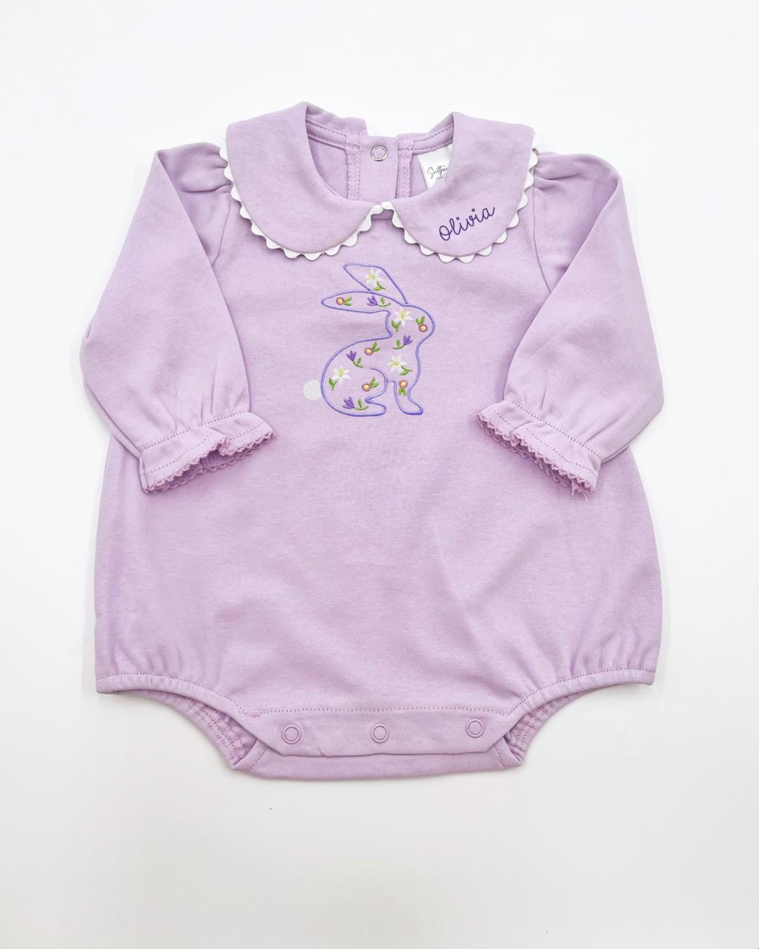 Easter Floral Bunny Bubble Romper