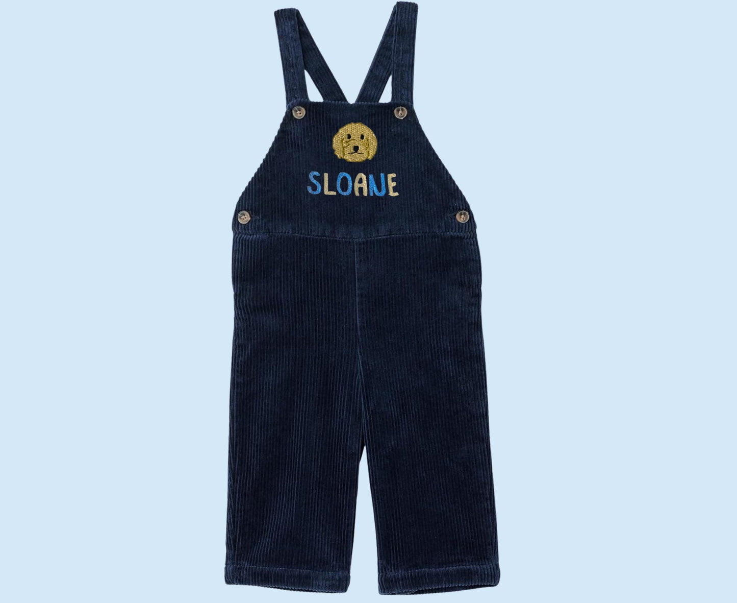 Goldendoodle Corduroy Overalls