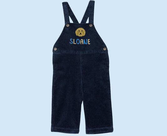 Goldendoodle Corduroy Overalls
