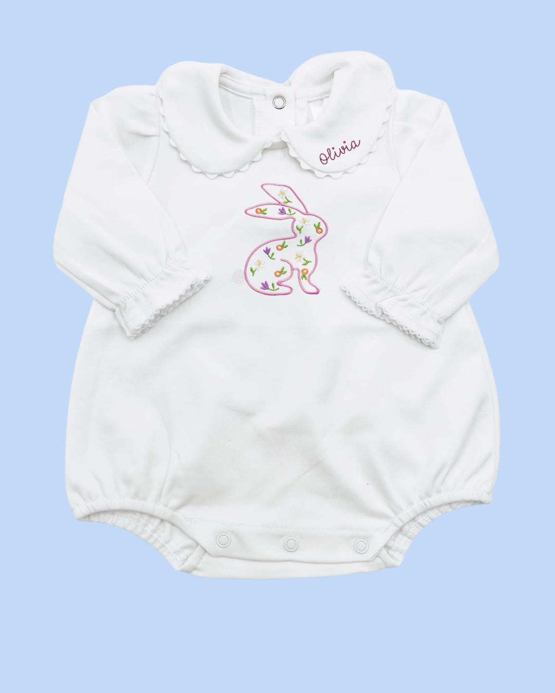 Easter Floral Bunny Bubble Romper