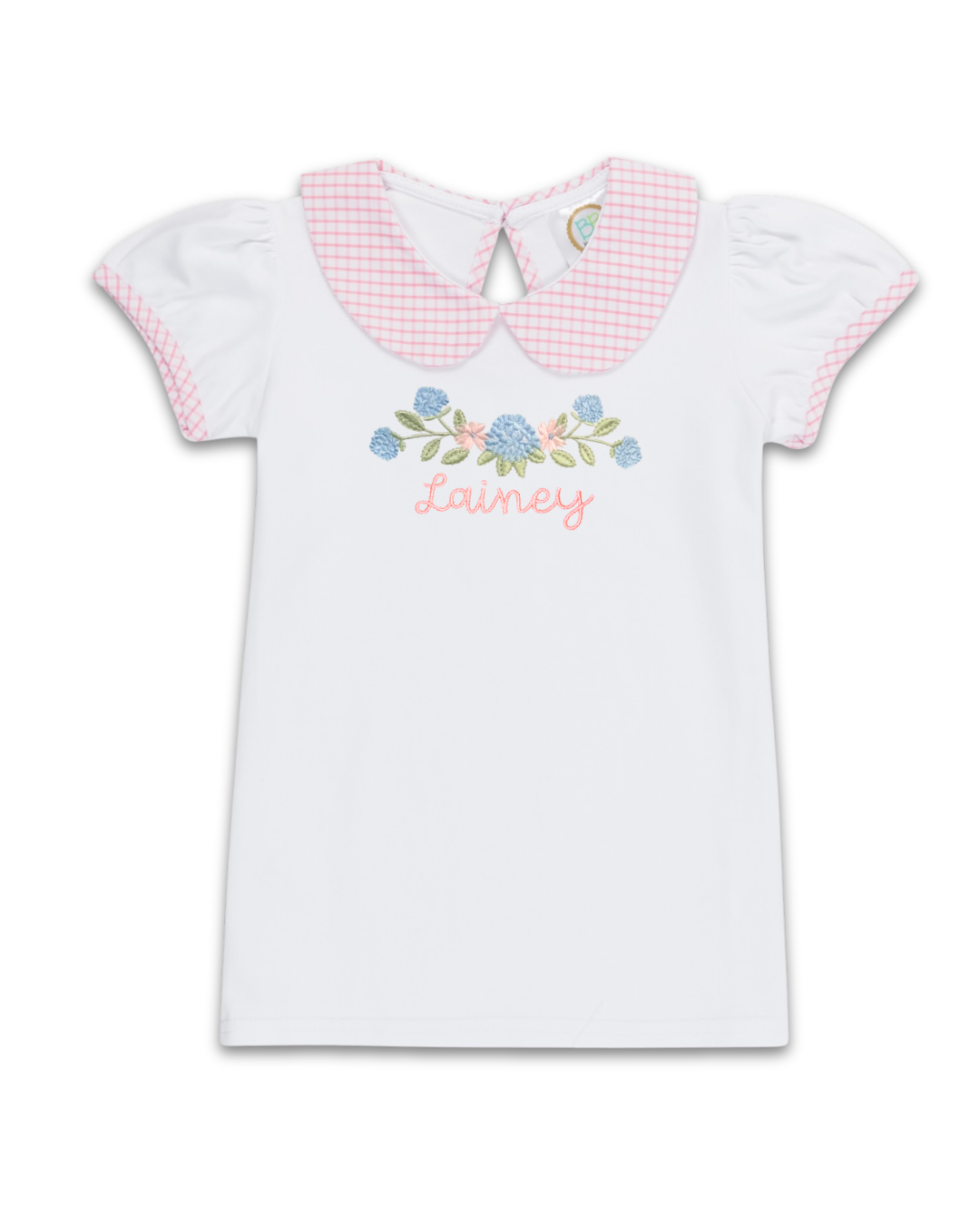 Hydrangea Gingham Collar Shirt