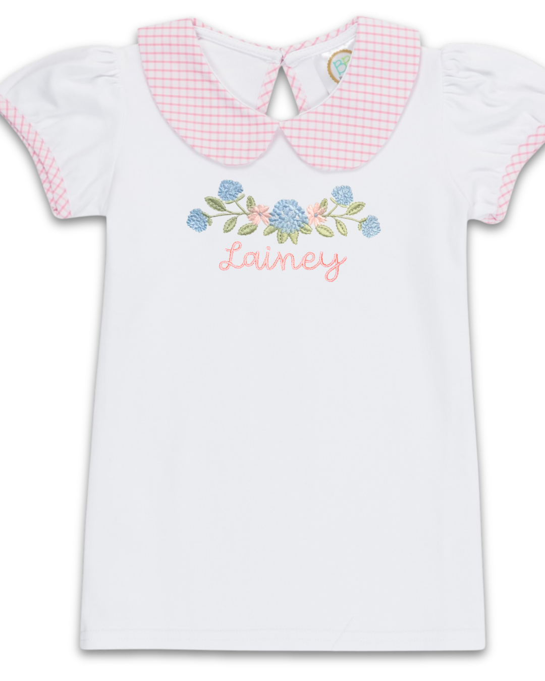 Hydrangea Gingham Collar Shirt