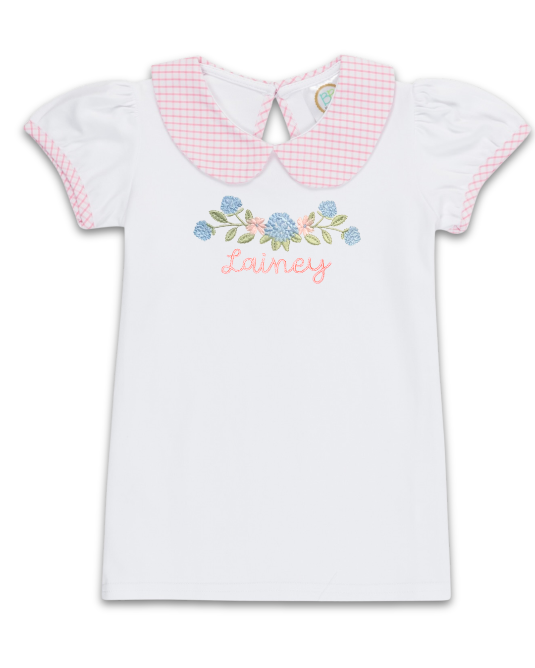 Hydrangea Gingham Collar Shirt