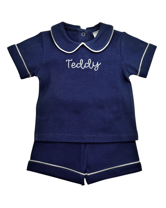 Boys Peter Pan Collar Short Set