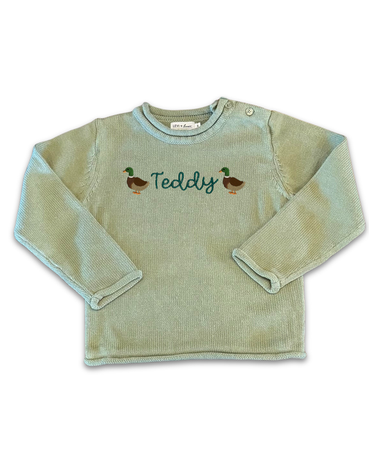Mallard Duck Name Sweater