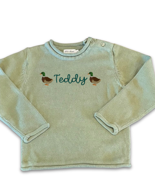 Mallard Duck Name Sweater