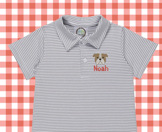 Bulldog Polo Romper