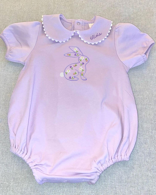 Easter Floral Bunny Bubble Romper