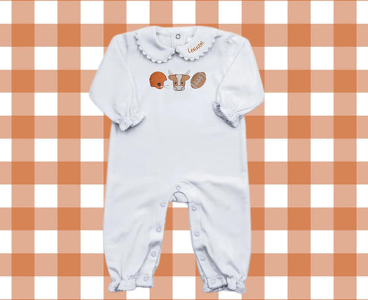 Longhorn Long Sleeve Bubble - Girls