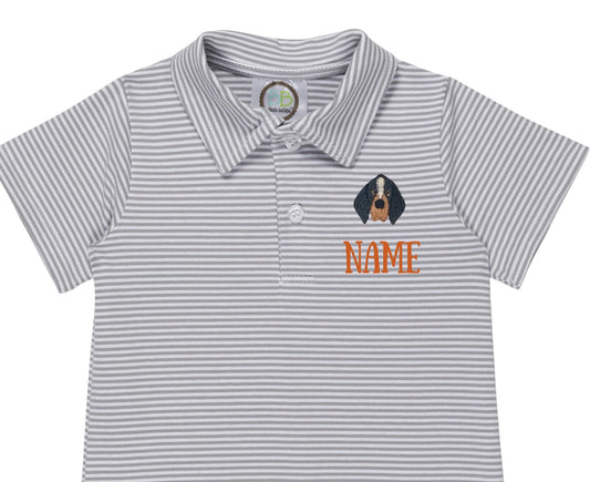 Smokey Striped Polo Romper