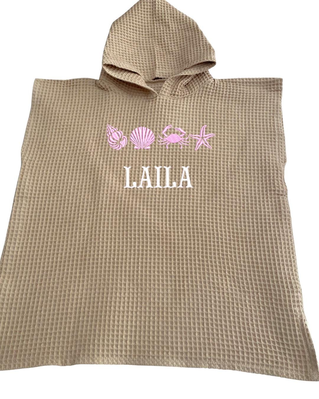 Waffle Beach Towel Poncho