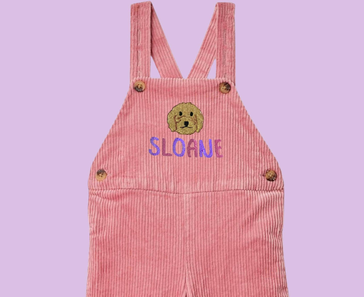 Goldendoodle Corduroy Overalls
