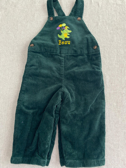 Mardi Gras Corduroy Overalls
