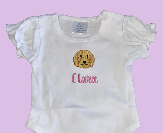 Goldendoodle Ruffle Onesie