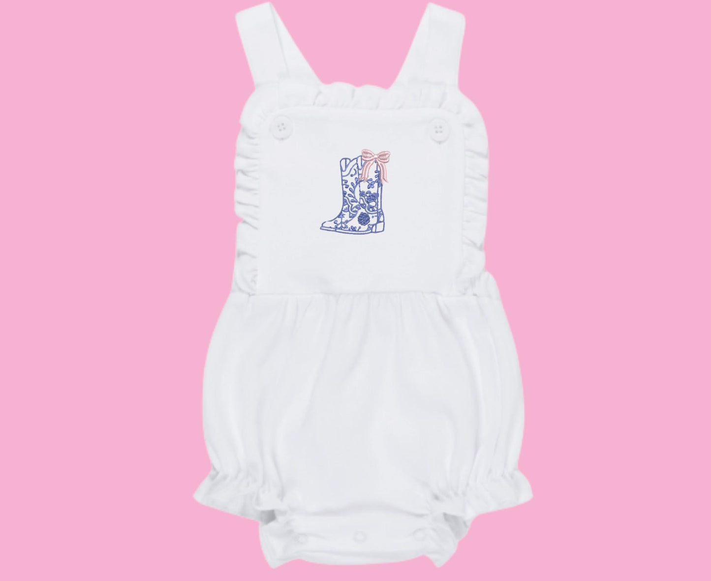 Cowgirl Boots Baby Sunsuit