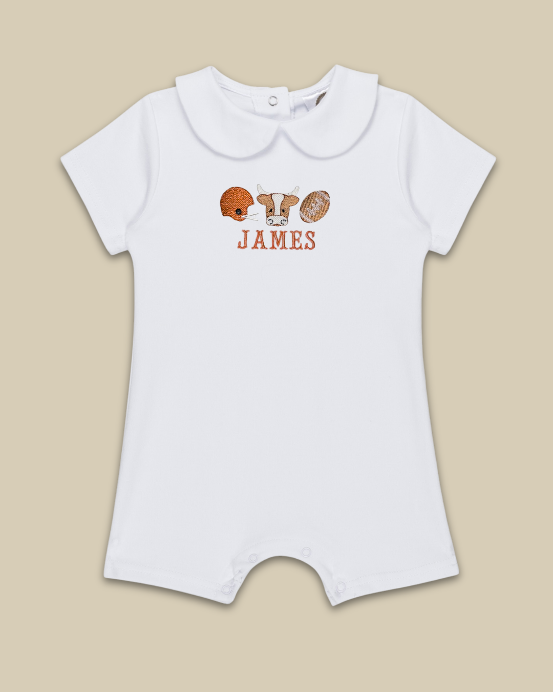 Longhorn Football Peter Pan Romper