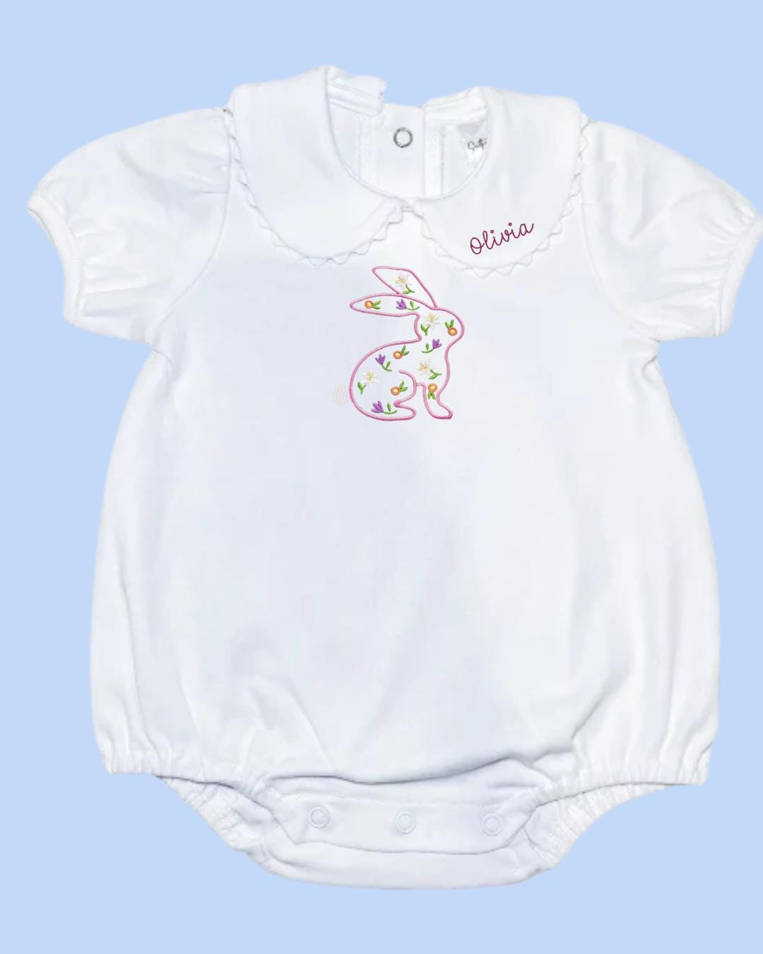 Easter Floral Bunny Bubble Romper