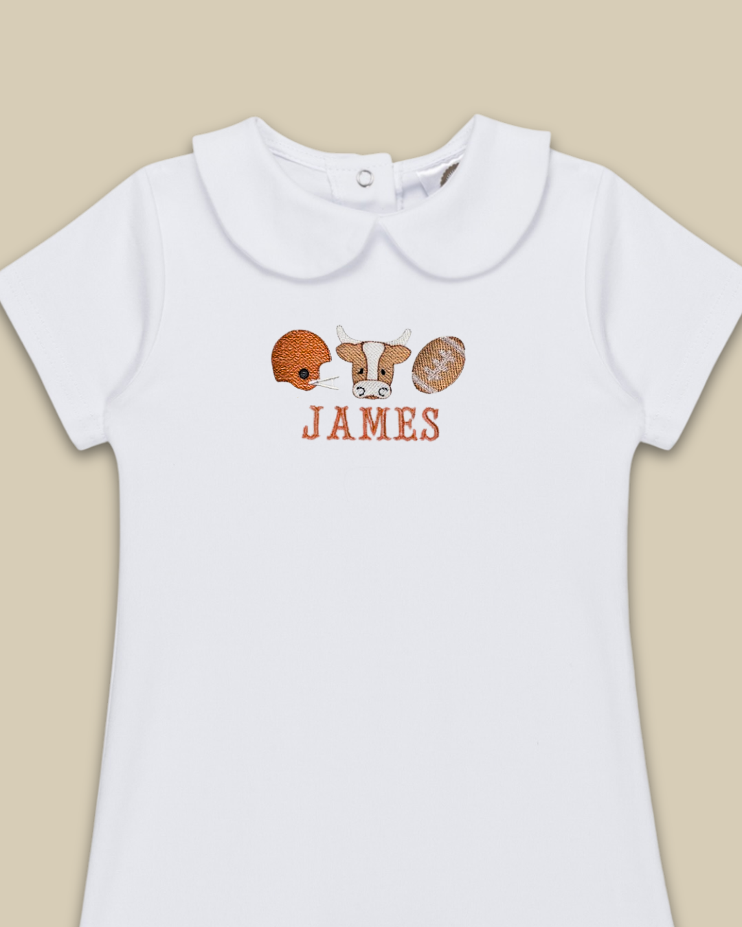 Longhorn Football Peter Pan Romper