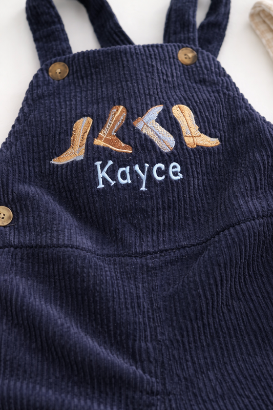 Cowboy Boots Corduroy Overalls