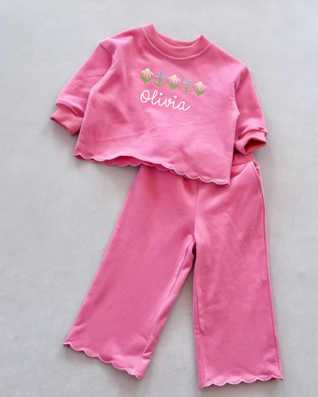 Scalloped French Terry Set