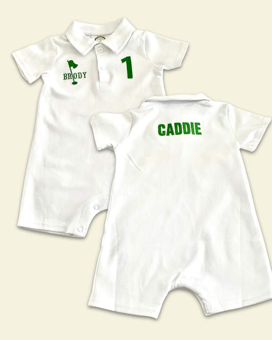 Baby Golf Caddie Polo Romper