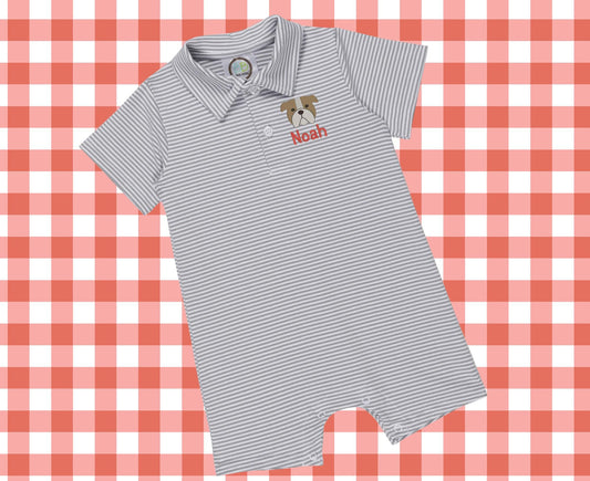 Bulldog Polo Romper