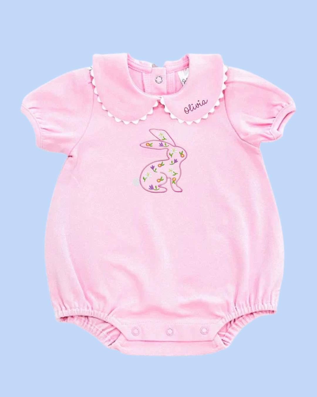 Easter Floral Bunny Bubble Romper