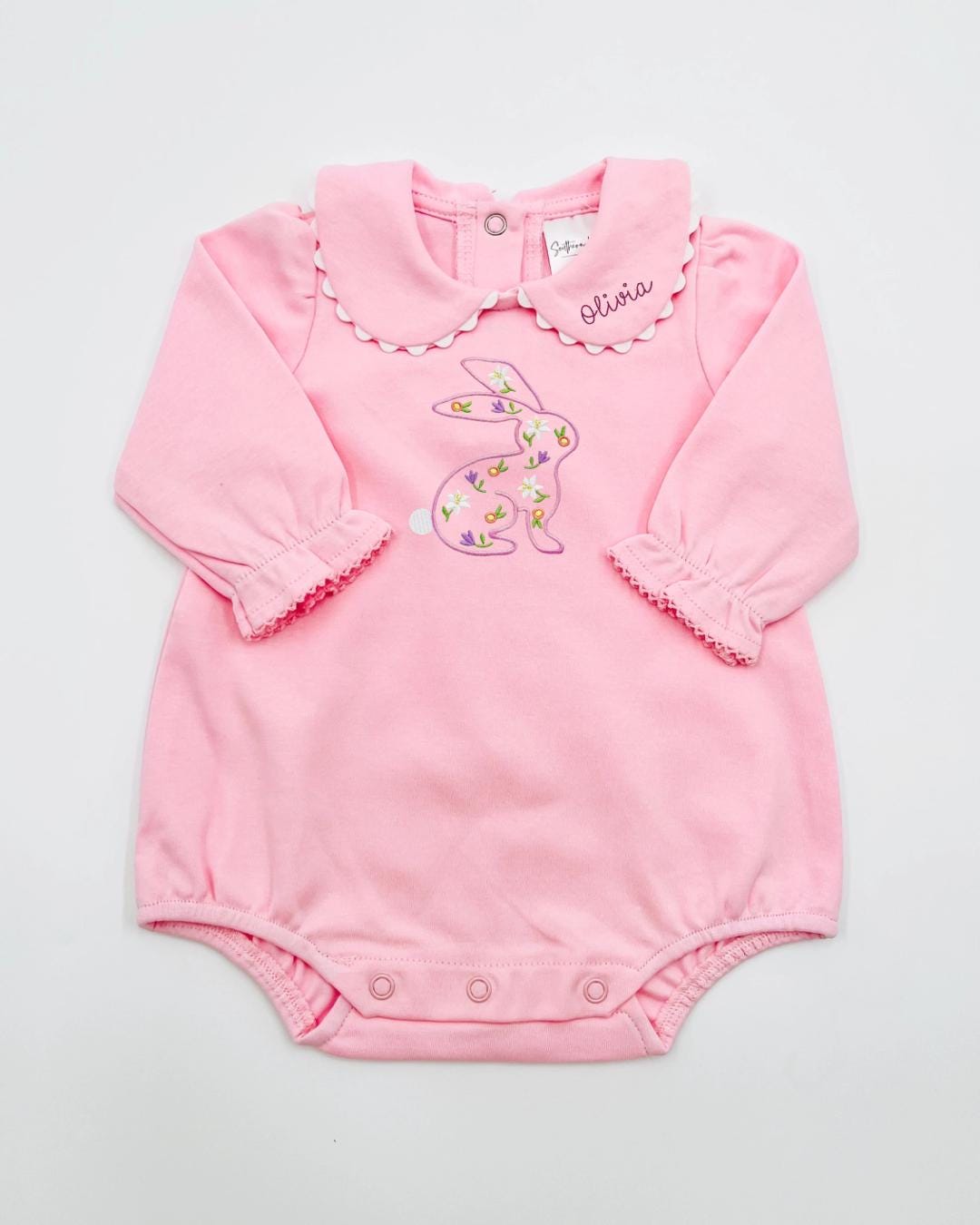 Easter Floral Bunny Bubble Romper