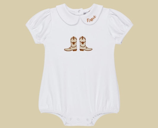 Longhorn Boots Puff Sleeve Bubble - Girls