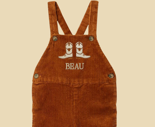 Longhorn Corduroy Overalls - Boys